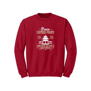Sweat-shirt en coton mélangé Style décontracté Bouddha Thèmes Imprimer 12 options de couleur 260-280 GSM Placement de conception personnalisable ODM - Product Image 6