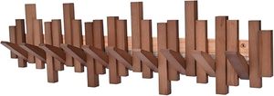 Solid Handmade Natural Wood Coat <b>Rack</b> With 10 Hooks Wall-Mounted Entry Way Coat <b>Rack</b> for Clothing Bathroom Bedroom Kitchen Use - Product Image 3