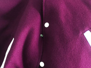 Veste personnalisée d'hiver 100% laine Chenille broderie Patch hommes veste de Baseball unie - Product Image 4