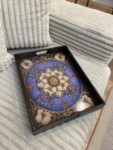 Bandeja de Servicio de Diseño con Recubrimiento de Esmalte de Madera MDF, Bandeja de Mesa de Alta Calidad para Hoteles y Restaurantes - Product Image 4