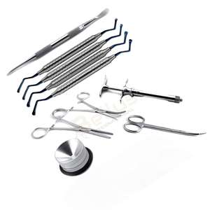 Kit de cirugía de implantes dentales, pinza de hueso de acero inoxidable de alta calidad, soporte de aguja, tijeras, juego de instrumentos de cirugía oral - Product Image 2