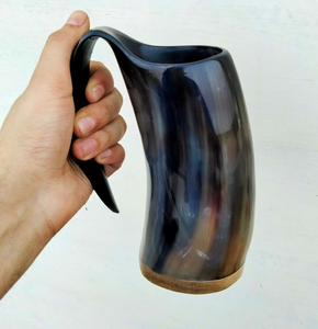 Jarra de Cerveza de Cuerno de Búfalo Personalizada de Alta Calidad, Estilo Vikingo, Precio Económico, Jarra de Cuerno Religiosa para Beber - Product Image 4