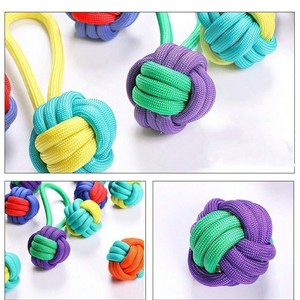 Durevole anello di rettifica morso resistente annodato per cani da compagnia giocattoli in corda di cotone per la pulizia e la masticazione dei denti - Product Image 2