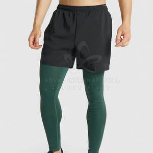 <b>Hot</b> Selling High Quality Men's Gym Fitness <b>Leggings</b> Quick Dry Lightweight Elastic Waist Polyester Spandex Customizable Full - Product Image 4