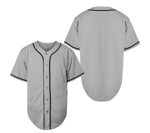 Venta al por mayor en blanco Jersey camisas de béisbol personalizado aceptado bordado uniforme juvenil Logo número nombre del equipo V cuello Jersey de béisbol - Product Image 1