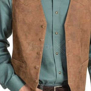 Gilet en cuir chaud d'hiver respirant vêtements décontractés gilet en cuir léger pour hommes à prix raisonnable - Product Image 6