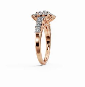 Anillo de Compromiso Radiant Vow con Diamantes, Plata de Ley, Anillo de Boda, Moissanita, Regalo de Aniversario, Anillos para Exportación desde India - Product Image 2
