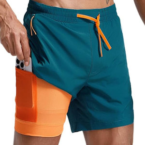 Short de gymnastique à compression taille haute pour hommes, vêtements d'entraînement de motocycliste avec logo personnalisé, vêtements d'entraînement de fitness pour le sport - Product Image 2