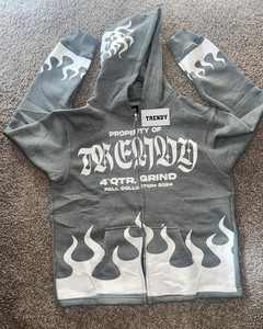 Custom Blank Screen Print Hoodies for Man Brown Heavy Zip up Factory Custom Hoodie Puff Print basics cotton blended - Product Image 4