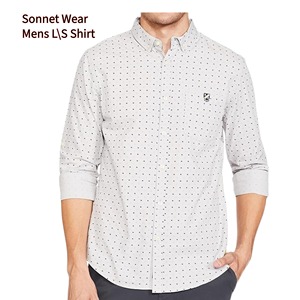 Custom AOP Printed Long Sleeve Cotton Casual Shirt Soft Knit for mens - Product Image 5