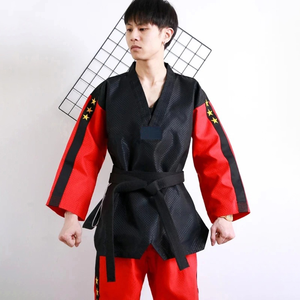 Alta calidad 100% algodón artes marciales Taekwondo uniforme tendencia Judo Karate desgaste - Product Image 3