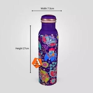 34oz 100% Pure Copper <b>Water</b> <b>Bottle</b> For Drinking Large Handcrafted Ayurvedic Copper <b>Water</b> <b>Bottle</b> <b>Metal</b> <b>water</b> <b>bottle</b> - Product Image 2