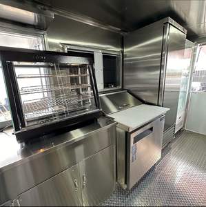 Camion de restauration rapide mobile commercial avec service café et crème glacée, structure en acier inoxydable, alimentation intégrée, garantie de 2 ans - Product Image 5