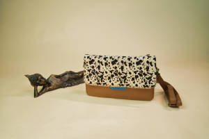 Nouveau Style sac à bandoulière en cuir recyclé couleur trapue sac à main en cuir de fourrure imprimé Animal de haute qualité femmes 2 en 1 sac à main réversible - Product Image 4