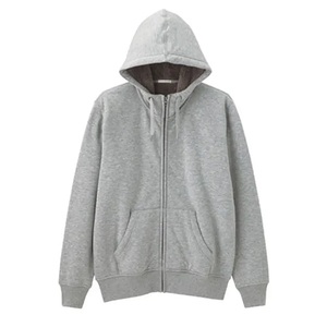 Sudadera con capucha y cremallera de mezcla de algodón para hombre, sudadera con cremallera frontal completa de estilo informal básico con logotipo personalizado, suministro de fábrica - Product Image 1