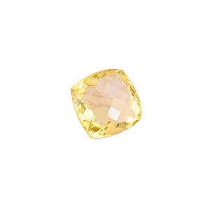 18X18MM เลมอนควอทซ์ธรรมชาติปกติตารางหมากรุกตัด32Cts อัญมณีหลวมสำหรับทำเครื่องประดับ1ชิ้น - Product Image 2