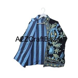 เสื้อแจ็คเก็ตฤดูหนาวทำมือขายส่งสำหรับผู้หญิง ผ้าฝ้ายระบายอากาศเป็นมิตรกับสิ่งแวดล้อม พร้อมลายปักดอกไม้ซูซานี ของขวัญที่สมบูรณ์แบบสำหรับเพื่อน - Product Image 4