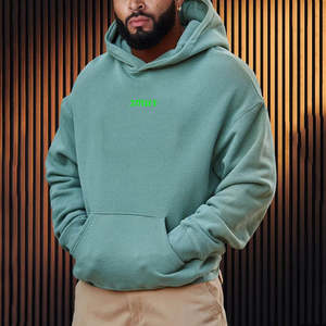 Sweats à capuche pour hommes sweat à capuche personnalisé en coton avec logo sérigraphié sweat-shirt surdimensionné en polyester pull-over à capuche fabriqué au Pakistan - Product Image 1