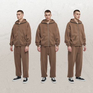 Sweat à capuche personnalisé de haute qualité, poids lourd, surdimensionné, vintage, délavé à l'acide, sweat à capuche avec fermeture éclair complète, sweats à capuche brodés vierges pour hommes - Product Image 5