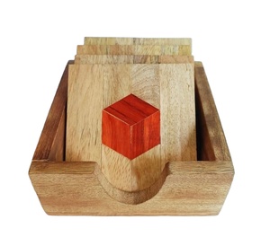 ที่รองแก้วไม้พิมพ์โลโก้ได้ตามต้องการแบบแฟชั่นห้องครัวสี่เหลี่ยมกลางแจ้งงานแต่งงานงานเลี้ยงอาหารที่กำหนดเอง - Product Image 1