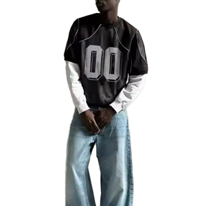 Camiseta Deportiva Personalizada para Hombre, Estilo Holgado, Malla Transpirable, Ligera, de Secado Rápido, con Logotipo Personalizado, OEM - Product Image 5