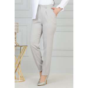 Pantalon Harem Décontracté Taille Haute Respirant Doux Taille XL Couleur Unie Longueur Midi Coupe Droite 100% Coton Idéal Bureau - Product Image 6