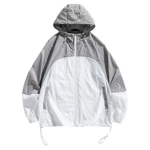 Blouson Bomber Long Unisexe Hiver Coupe-Vent Imperméable Épais à Capuche avec Appliques Teint Uni 100% - Product Image 2