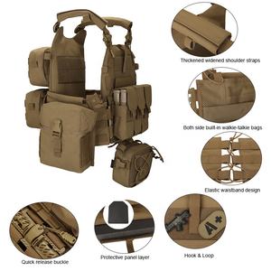 MASTTAC alta qualità MOLLE a sgancio rapido Elastica Outdoor per allenamento di sopravvivenza borsa tattica gilet in <span class=keywords><strong>Nylon</strong></span> portante piastra tattica - Product Image 4