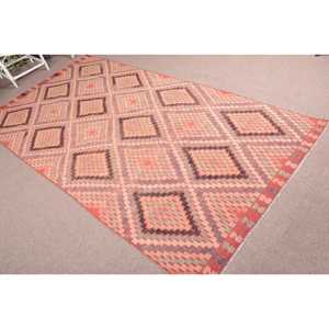 Tapis turc 5,4 x 10,2 pieds, grand tapis vintage, tapis persan rouge - Product Image 4