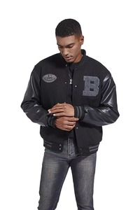 Automne hiver hommes Baseball Bomber veste à la mode laine tissu manteau fourrure décoration poche vêtements chauds en plein air motard voyage - Product Image 5
