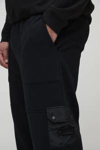 Pantalones de hombre de algodón 100% de alta calidad, pantalones de chándal de gran tamaño de color sólido para hombre, forro polar de algodón pesado 500GSM, Jogger para hombre lavado personalizado - Product Image 3