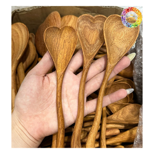 Ensemble de couverts en bois naturel, couteau de fourchette de cuillère en teck de vente chaude, petites cuillères de dégustation, cuillère en bois naturel fabriquée du Vietnam - Product Image 4