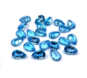 10x14mm Topacio Azul suizo corte de pera cuentas de piedras preciosas calibradas para la fabricación de joyas Topacio Azul Natural piedra suelta facetada al por mayor - Product Image 2