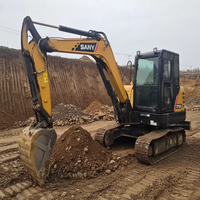 Excavator Bekas Sany SY55c 6 Ton Model Laris di Cina, Sistem Hidrolik Kawasaki Impor