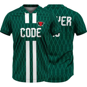 Camiseta de fútbol de secado rápido personalizada OEM para equipos y clubes, producto de desgaste de fútbol con técnica de corte automatizado - Product Image 1