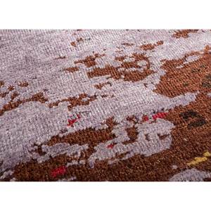 Alfombra Rectangular Grande de Lana y Viscosa Anudada a Mano, Color Rojo Anaranjado, Diseño Abstracto para Sala de Estar, Regalo para el Hogar - Skwv-12 - Product Image 3