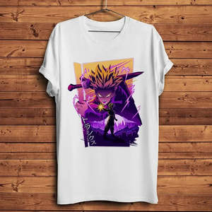 For <b>Dragon</b> <b>Ball</b> <b>Z</b> Animated <b>T</b>-<b>Shirt</b> Trunks 100% Mercerized Cotton 200g Jersey Fabric Dip Dye Pattern Compressed Features - Product Image 2
