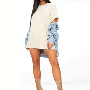 T-shirts d'été en tissu polaire surdimensionné pour femmes, écologiques, vintage, coupe ample, manches trois quarts, anti-UV, décontractés - Product Image 2