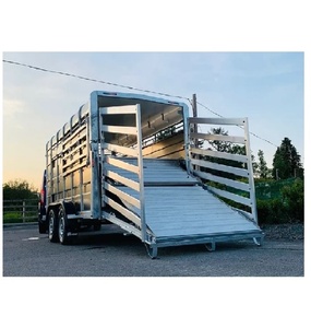 Heavy Duty Dual Axle Livestock <b>Farm</b> <b>Trailer</b> Cattle Sheep Transport Utility Cargo <b>Trailer</b> Wholesale For Agriculture - Product Image 3