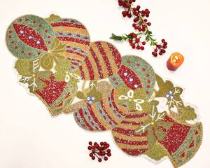 Navidad con cuentas runnerhandmade bead table runnerbel - Product Image 1