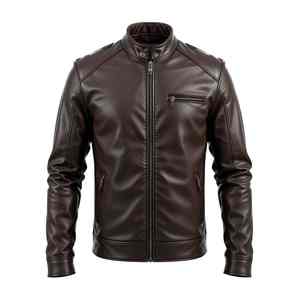 Best Selling Durable Genuine Leather <b>Jacket</b> for Sale OEM Design Custom Made Men's Fashion Leather <b>Jacket</b> - Product Image 4