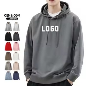 Wholesale Custom Loose Long Sleeve Men's Hoodies Plain Casual <b>Black</b> <b>Oversize</b> <b>Hoodie</b> - Product Image 2