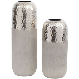 Decorative Flower <b>Vase</b> <b>Set</b> of 3 in Different Sizes Aluminum Wedding Tableware Silver Stainless Steel Indoor <b>Vases</b> for Sale - Product Image 2