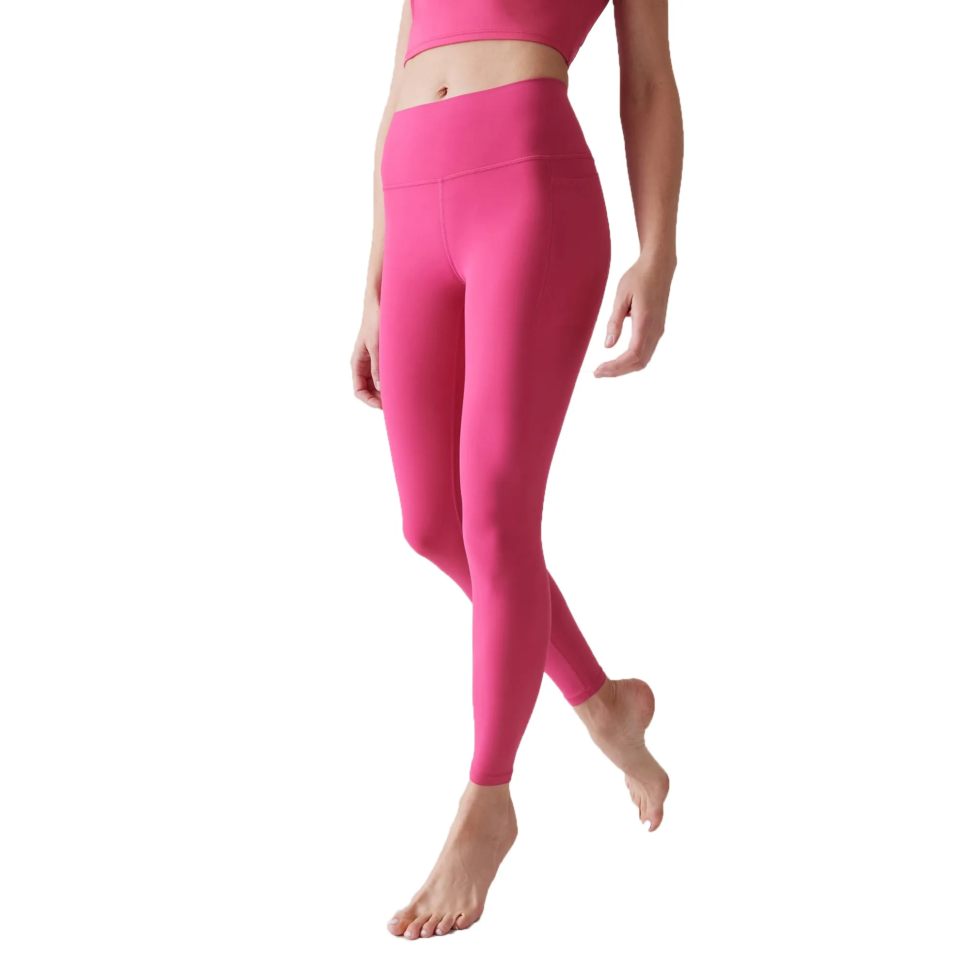 2024 Popular cintura alta ropa deportiva diaria suave Yoga mujeres Legging mejor Material al por mayor precio razonable Leggings para mujeres