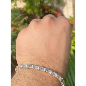 Bracelet tennis en argent 925 avec labradorite, accessoire élégant - Product Image 5