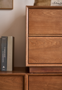 Mueble Organizador de Almacenamiento de Madera de Olmo Sólido y Duradero de Estilo Moderno de Mediados de Siglo - Product Image 4