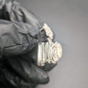 Colgante de Plata de Ley 925 con Diamante Moissanite VVS de Corte Redondo Brillante, Estilo Hip Hop, de Lujo, Personalizado con Letra, para Hombre y Mujer - Product Image 5