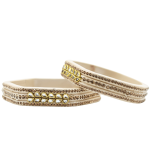 Ivory Kundan Lac Fashion Bangle <b>Set</b> of 2 - Product Image 2