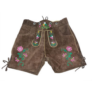 Short Lederhosen pour femmes le plus vendu Technique brodée taille haute Respirant Longueur courte Concevez votre propre logo - Product Image 6