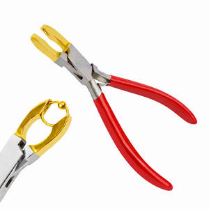 Pince à anneaux de fermeture de type boucle de marque personnalisée avec mâchoires dorées, outil de fermeture d'anneaux de jonction pour bijoux, fabricant OEM ODM - Product Image 1